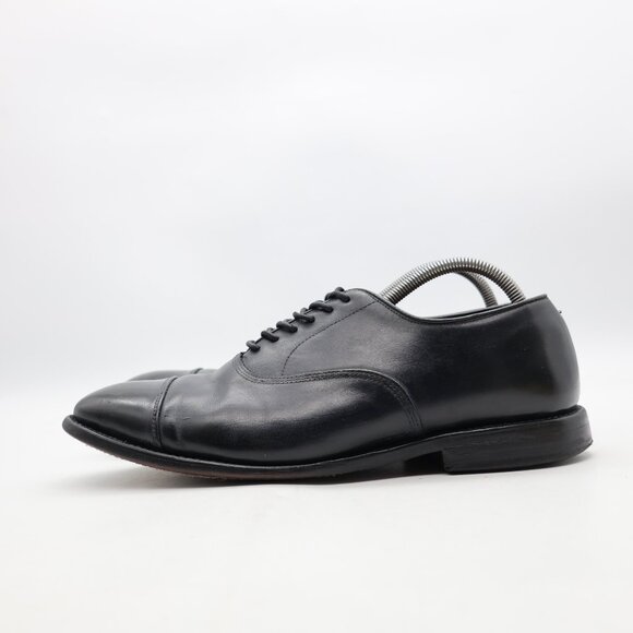 Allen Edmonds Park Avenue Men's 9.5 E Cap Toe Oxford Dress Black Leather USA - Picture 4 of 15